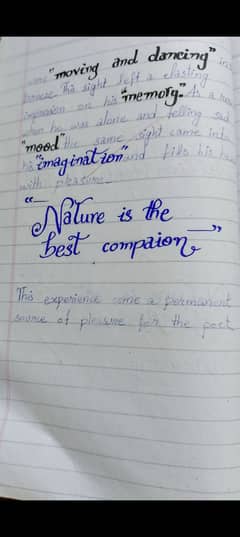 Handwritten assignment work