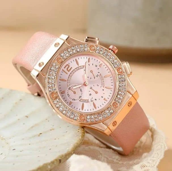 luxury Rhinestone gold watch with rhinestones and bracele for Women 15