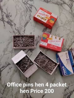 Office pins aur used cheze