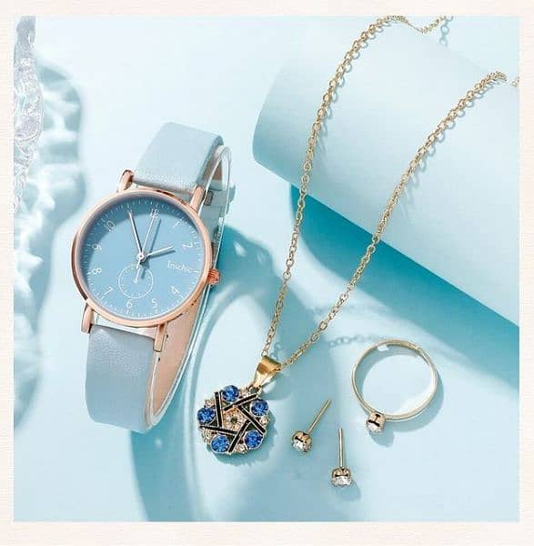 5 Piece set Fashion Women Quartz Watch 14