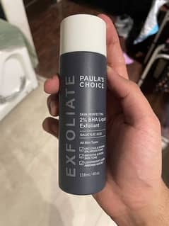 Paulas Choice 2% bha liquid exfoliant.