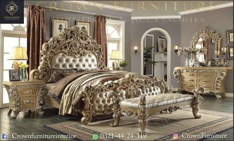 bridal Bed set-double bed set-chinyoti bed set-beds-bedroom-bedset 1