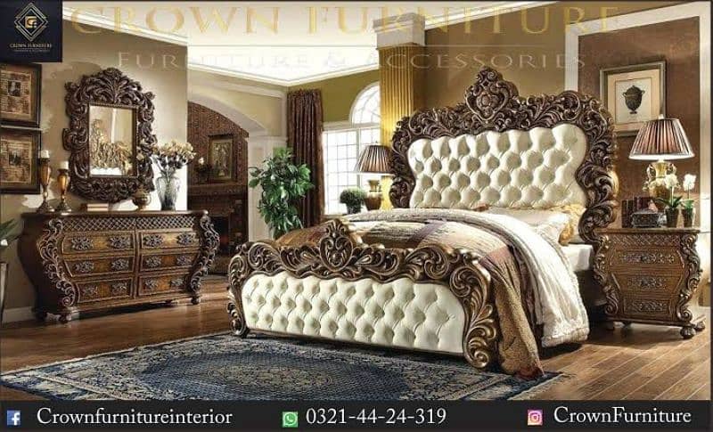 bridal Bed set-double bed set-chinyoti bed set-beds-bedroom-bedset 8