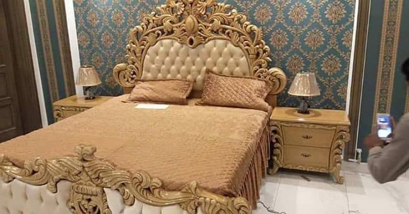 wooden bed set-chinyoti beds-bridal beds-double beds-beds-bedset 12