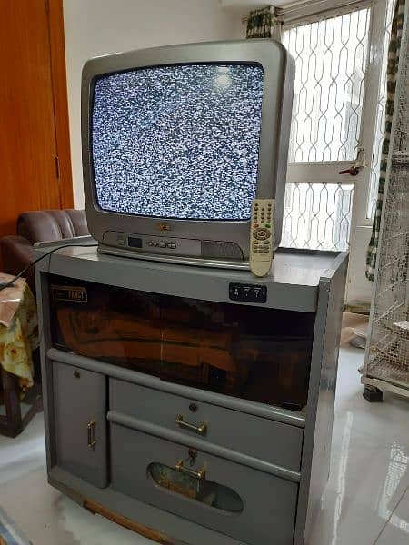 Television with trolly 1