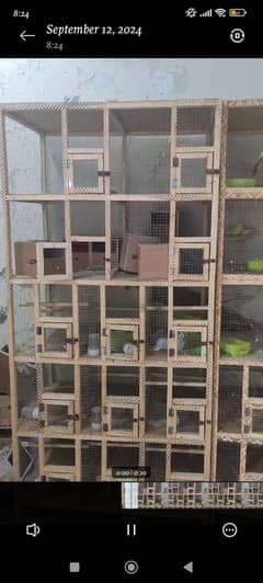 Wooden cages for doves & finches