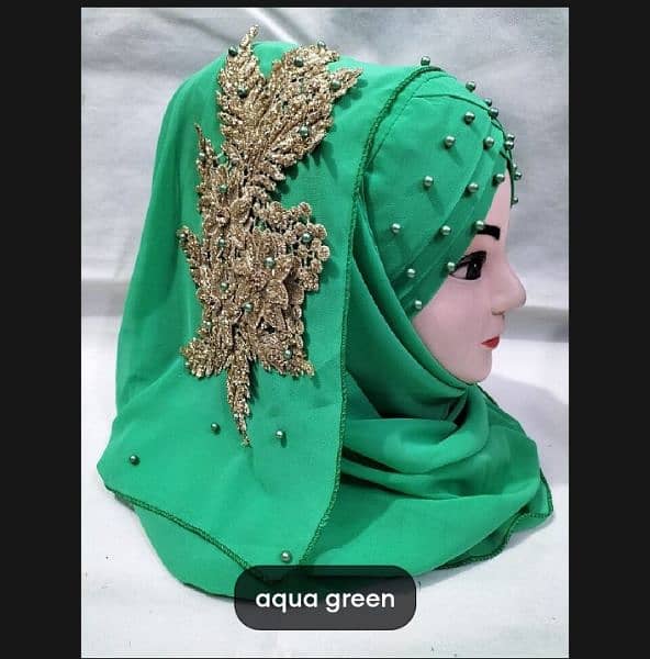 ladies Fancy Hijab New Available Bunch Turkish Bridal Stylish Scarf | 1