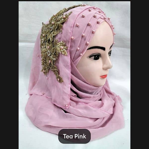 ladies Fancy Hijab New Available Bunch Turkish Bridal Stylish Scarf | 2