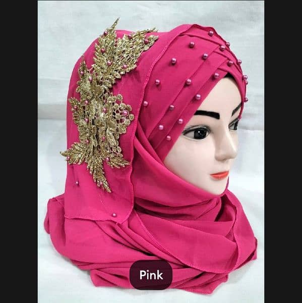 ladies Fancy Hijab New Available Bunch Turkish Bridal Stylish Scarf | 9