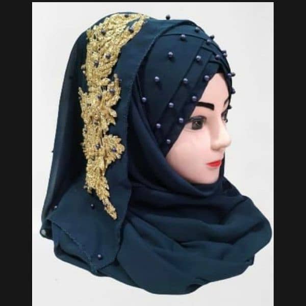 ladies Fancy Hijab New Available Bunch Turkish Bridal Stylish Scarf | 12