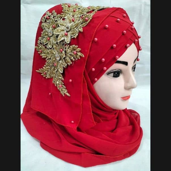 ladies Fancy Hijab New Available Bunch Turkish Bridal Stylish Scarf | 15