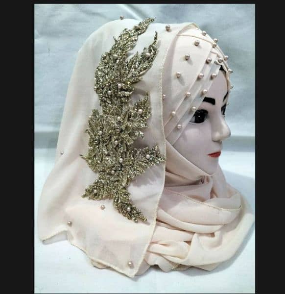 ladies Fancy Hijab New Available Bunch Turkish Bridal Stylish Scarf | 16