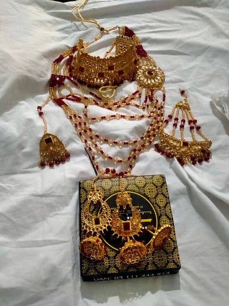 artificial golden jewelery full set 2