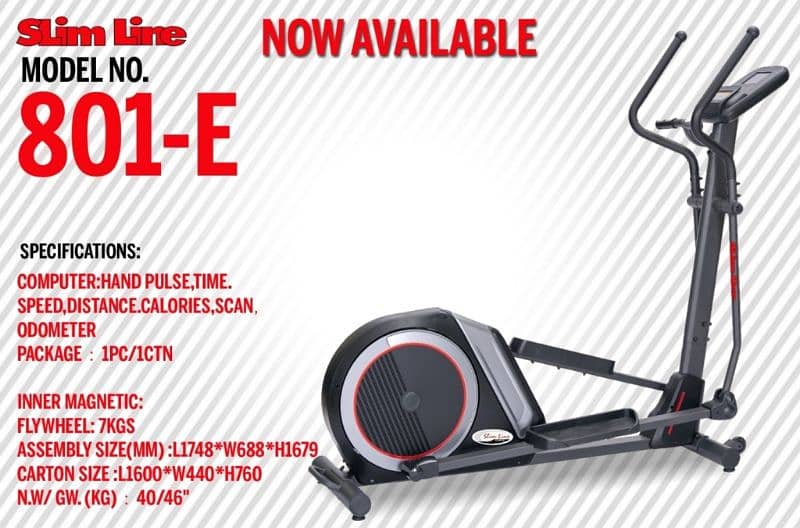 SlimLine Elliptical Trainer Fitness Machine & GYM EQUIPMENT 0