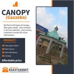 Fiber glass canopy or gazebo / fiber shades / Fiber works / car sheds