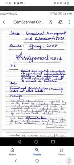 handwriting assignment