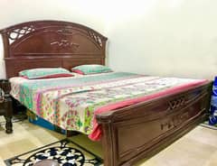 double bed with side tables for sale