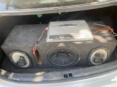 Boss chaos extreme amp 1000 wts + 718 kenwood  + D4 subwoofer with box