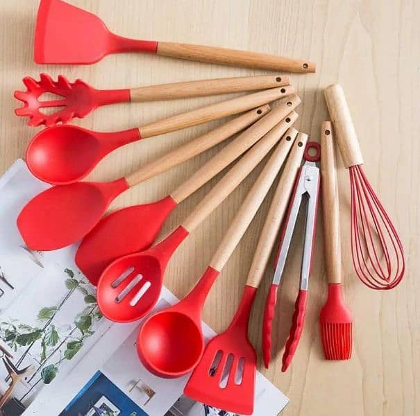 12 pcs silicone spatula spoon set 9