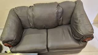 Black Leather sofas urgent sale