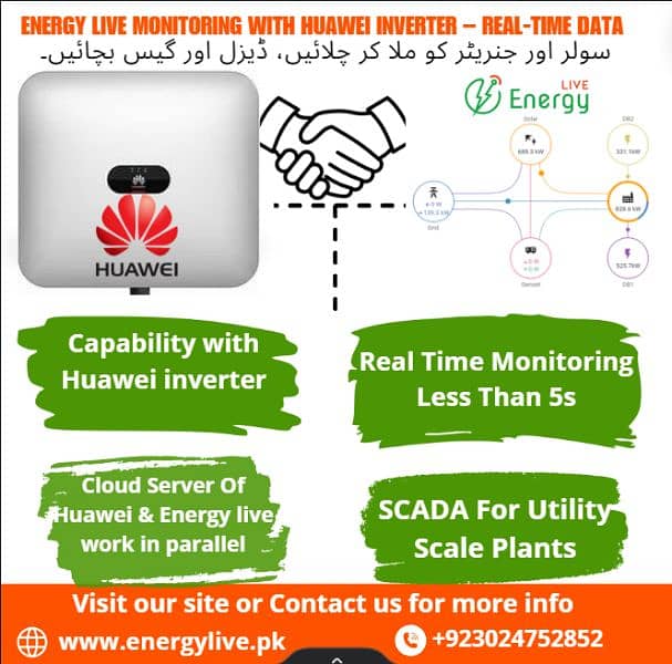 Energy Live System with Huawei Inverter – Real-Time Solar & Generator 0