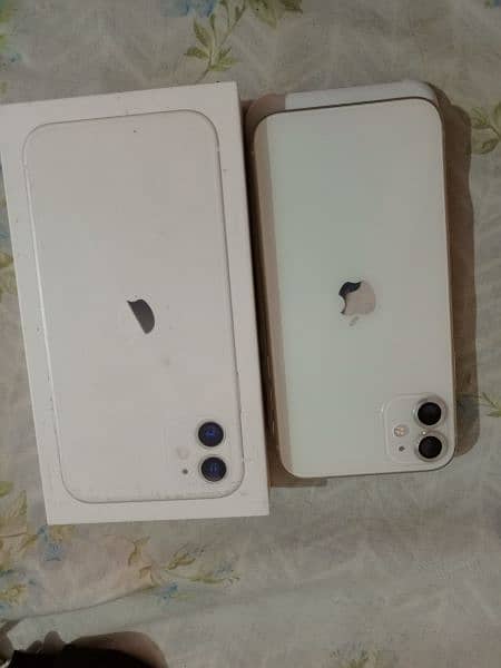 Iphone 11 64GB JV white color New condition With Full box 98% health 2