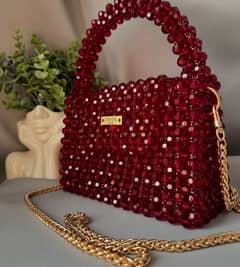 Handmade crystal beaded bags