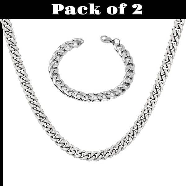 Men's chain and bracelet set 4