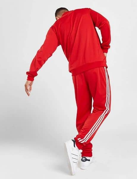 Winter Track Suit in Red Full Side Stripe 2