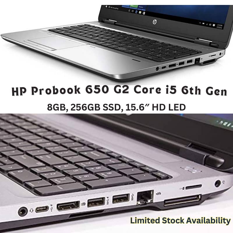 650 G2 Core i5 6th Gen, 8GB, 256GB SSD,15.6″ HD LED 4