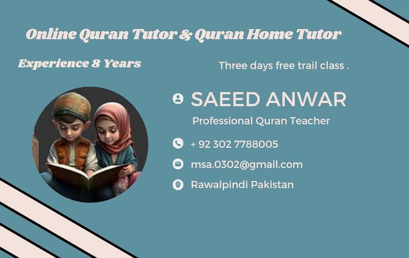 Online Quran Tutor & Quran Home tutor 0