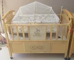 Baby Cot with Matress & Jhoola 0