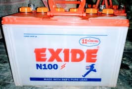 Exide battery for sale good condition battery only 5 month use N100