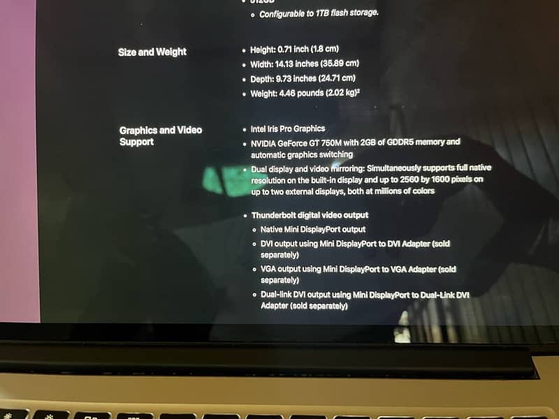 Macbook Pro Late 2013 15 inch Retina Display 6