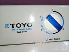 TOYO washing machine twin tub model number TWD-5000