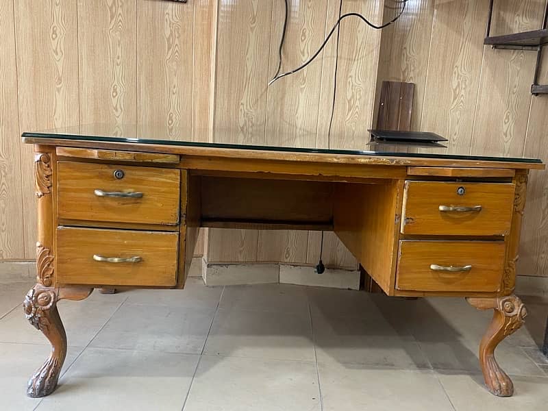 Wood Office Table For Sale 2