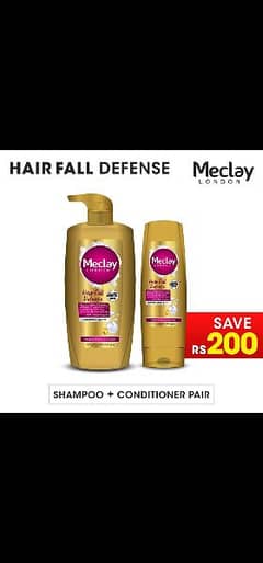 Meclay London Hair Fall Defense Shampoo 660ml + Conditioner Pair Box