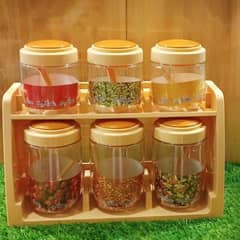 6 in 1 spices jar set