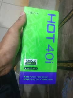 Infinix Hot 40i box pack. ram=8+8  Storage 128gb. Horizon gold color