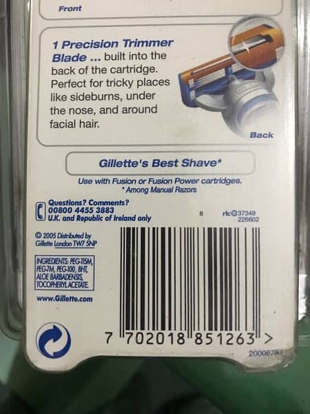 ‏Gillette Fusion 5+1 (Made in UK) + Dimension Aftershave ( Made in UK) 3