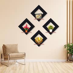 Diamonds Wall Hanging Shelves Pack Of 4