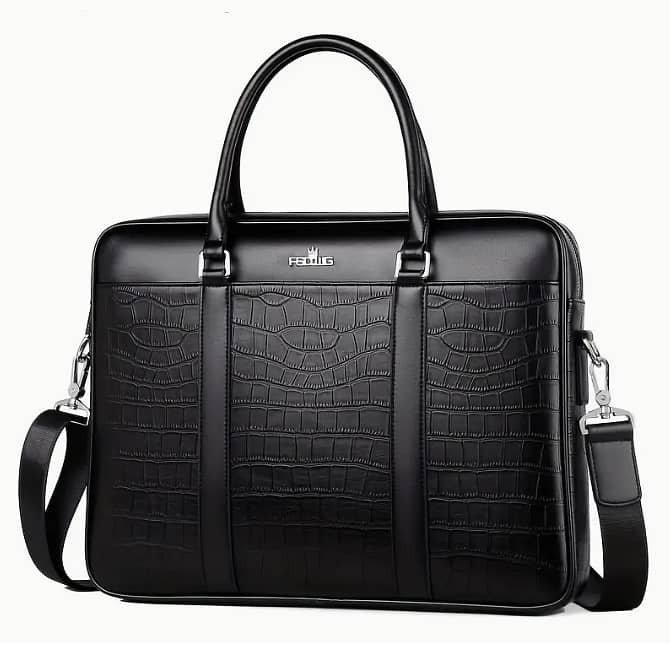 Leather Handbag / Laptop Compatible Messenger & Shoulder Bag / office 1