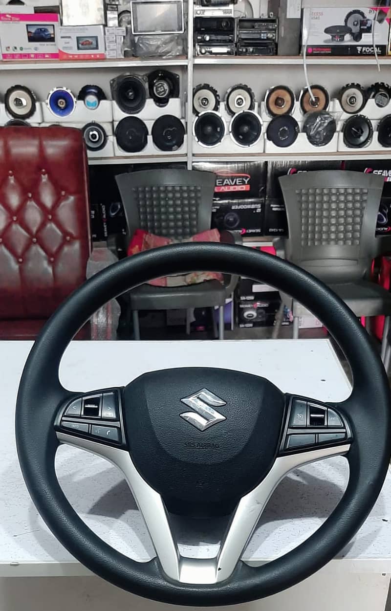 Multimedia steering wheel installation, Speakers, Android panel 1