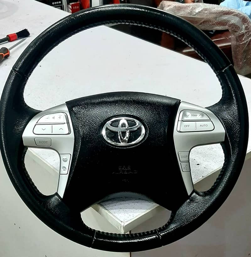 Multimedia steering wheel installation, Speakers, Android panel 11