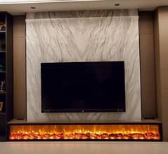 Golden/Silver/Rose Strips 3D Electric Fireplace Heat er ki