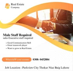 Sales Executive required in Parkview City Lahore