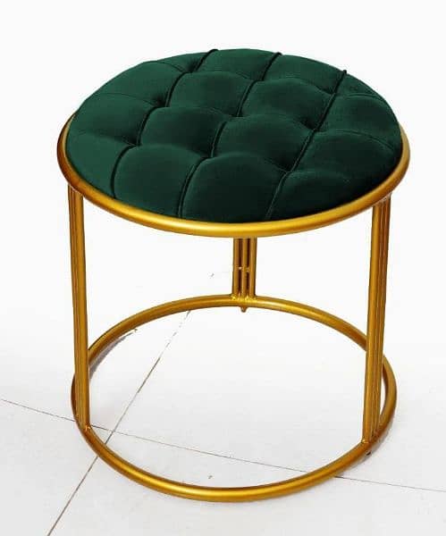 velvet sofa stool 2