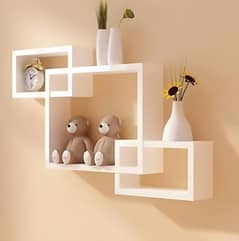 Wooden Intersecting Wall Shelves for Your Home Decor