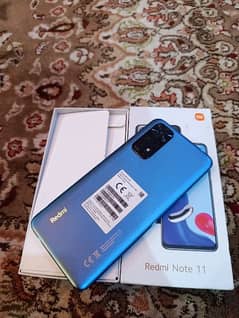 redmi note 11 6gb 128gb with full box  all accessories blue colour