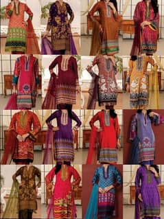 3pcs unstitched lawn suits